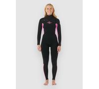 Rip Curl Dawn Patrol 3/2 Mm Gb Woman Long Sleeve Chest Zip Neoprene Suit Black 8 Woman