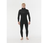 Rip Curl Dawn Patrol 5/4 Mm Long Sleeve Chest Zip Hooded Neoprene Suit Black L Men