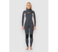 Rip Curl Dawn Patrol Pro 3/2 Mm Woman Long Sleeve Chest Zip Neoprene Suit Grey 8 Woman