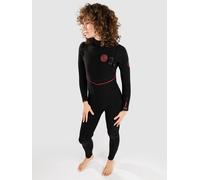 Rip Curl Fbomb Fusion 4/3 Mm Woman Long Sleeve Free Zip Neoprene Suit Black 4 Woman