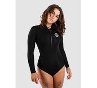 Rip Curl G-bomb 1.5 Mm Full Spring Woman Long Sleeve Front Zip Shorty Black 6 Woman