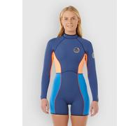 Rip Curl G-bomb 2 Mm Gb Spring Woman Long Sleeve Back Zip Shorty Blue 8 Woman