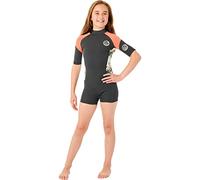RIP CURL Girls Dawn Patrol 2mm Back Zip Shorty Wetsuit - Charcoal - Easy Stretch