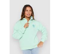 Rip Curl Women's Sweatshirt Half Zip Fleece, Light aqua, L