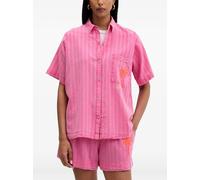 Rip Curl Hotel Malibu embroidered-palm-tree shirt - Pink XS