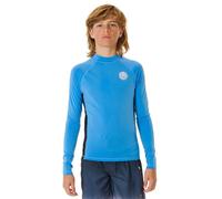 Rip Curl Icons Uv Brushed Long Sleeve Rash Guard Blue 12 Years Girl