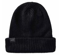 RIP CURL Impact Regular Beanie Hat - Black - Unisex - Regular fit - Woven badge. 100% Acrylic - High roll