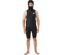 Rip Curl Junior Fbomb Polypro Hooded Vest Top - Black - Flash Lining - Unsealed Seams. E-stitch high stretch seams