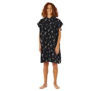 Rip Curl Kid Printed Hooded Poncho Surf Beach Pool Swim - Black - S