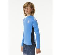 Rip Curl Icons Uv Brushed Long Sleeve Rash Guard Blue 14 Years Girl