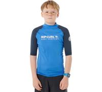 RIP CURL Kids Shock UPF Short Sleeve Rash Vest - Blue Gum - 16Y