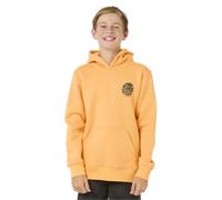 RIP CURL Kids Wetsuit Icon Pullover Sweatshirt Hoodie - Mandarin Zest - 14 Yrs