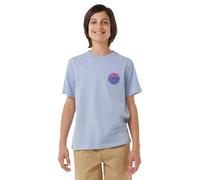RIP CURL Kids Wetsuit Icon Short Sleeve Crew Neck T-Shirt - Spray Blue - 14 Yrs