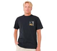 RIP CURL Men's Aots Ty Williams Coastline Backprint Short Sleeved Tee T Shirt Top Black