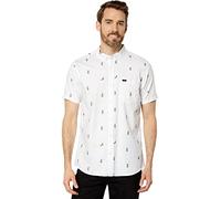 Rip Curl Men's Casual Button Down Shirt, Off-White, Medium