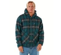 Rip Curl Men's Classic Surf Sherpa Lined Check Jacket, Blue Green, Blue Green, S