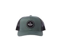 RIP CURL Men's Curve Peak, Structured Trucker Hat, Mesh Snapback Baseball Cap, Adjustable, Bluestone Exc, One Size