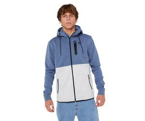 Rip Curl Men's Departed Anti Series Technical Zip Up Hooded Sweatshirt, Navy/Grey, L