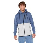 RIP CURL Men's Departed Anti Series Technical Zip Up Hooded Sweatshirt, Navy/Grey, M