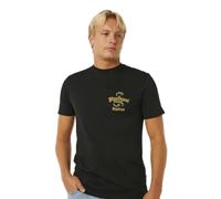 Rip Curl Men's Desti Animals Mentawai Islands Indonesia Surf Tee Short Sleeve Top T Shirt Black