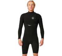 RIP CURL Mens E-Bomb 2mm Zip Free Long Sleeve Shorty Wetsuit - Black - Composition: 80% Neoprene 20% Polyamide - E6 tape