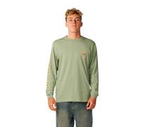 Rip Curl Mens Fade Out Icon Long Sleeve Crew Neck T-Shirt Top Tee