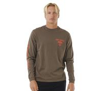 Rip Curl Men's Fade Out Icon Long Sleeve T-Shirt, Rock, Medium