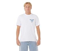 RIP CURL Mens Fade Out Icon Short Sleeve T-Shirt - White - XL