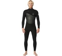 RIP CURL Mens Flashbomb 5/3mm Chest Zip Wetsuit - Black - Easy Stretch Lightweight Flash Lining