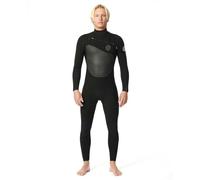RIP CURL Mens Flashbomb 5/3mm Chest Zip Wetsuit - Black - Easy Stretch Lightweight Flash Lining