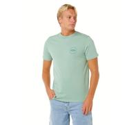Rip Curl Men's Graphic Short Sleeve Crew Neck T-Shirt, Standard Fit, Aloe Staple, XXL