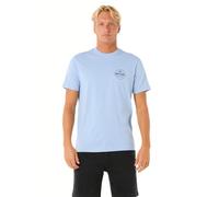 Rip Curl Men's Graphic Short Sleeve Crew Neck T-Shirt, Standard Fit, Ice Blue Staple, S