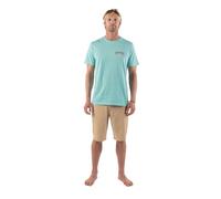 RIP CURL Men's Graphic Short Sleeve Crew Neck T-Shirt, Standard Fit, Light Aqua Shred Exc, Large