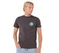 Rip Curl Men's Graphic Short Sleeve Crew Neck T-Shirt, Standard Fit, Phantom Wettie Passage Icon, Medium
