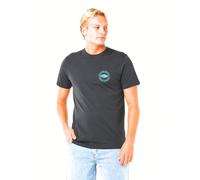 Rip Curl Men's Graphic Short Sleeve Crew Neck T-Shirt, Standard Fit, Washed Black Staple, Medium