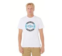 Rip Curl Men's Graphic Short Sleeve Crew Neck T-Shirt, Standard Fit, White Staple Filler, Large