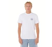 RIP CURL Men's Graphic Short Sleeve Crew Neck T-Shirt, Standard Fit, White Staple, Medium