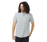 Rip Curl Men's Hula Short Sleeve Woven Shirt, Mineral Blue, XL