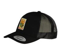 RIP CURL Men's Icons Trucker Hat, Mesh Back Cap Snapback, Adjustable Baseball, Black Custom Curve, One Size