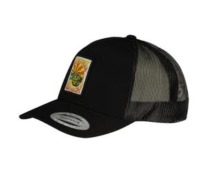 RIP CURL Men's Icons Trucker Hat, Mesh Back Cap Snapback, Adjustable Baseball, Black Custom Curve, One Size