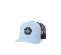 RIP CURL Men's Icons Trucker Hat, Mesh Back Cap Snapback, Adjustable Baseball, Spray Blue Routine Curve, One Size