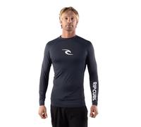 Rip Curl Mens Long Sleeve Rashguard - UPF 50+ Sun Protection Surf Shirt, Tight Fit Rash Vest, Navy, XXL