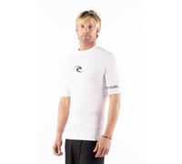 Rip Curl Men's Lycra Short Sleeve - UPF 50+ Sun Protection, Fitted Surf Top - Anti-UV T-Shirt, white, M