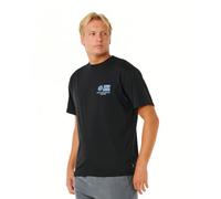 Rip Curl Men's Pacific Rinse Short Sleeve T-Shirt, Black Glass Off, Large