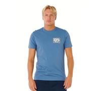 Rip Curl Men's Pacific Rinse Short Sleeve T-Shirt, Bluefin Sunrise, Medium