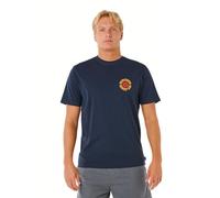 Rip Curl Men's Pacific Rinse Short Sleeve T-Shirt, Dark Navy Circle, Large
