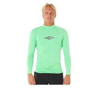 Rip Curl Mens Raw Energy UPF Perf Long Sleeve Rash Vest - Neon Green - M