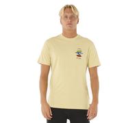 RIP CURL Mens Search Icon Short Sleeve Crew Neck T-Shirt - Straw - S