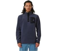 RIP CURL Mens Search Polar Warm Fleece Crew - Orange Amber - Chest pocket - Ergonomic moulded zip - Grid Polarfleece