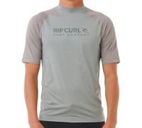 RIP CURL Men's Shock Short Sleeve Rash Guard Top UPF 50 T Shirt Light Grey Marl Size XXL